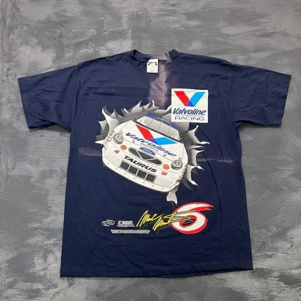 Vintage Valvoline Racing Nascar Shirt Mens XL Blue‎ 1990s
